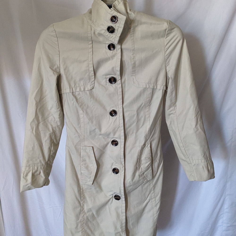 Mossimo women's beige trench coat size xs
